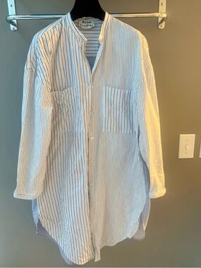 ACNE STUDIOS Esloane Stripe Cotton Shirt Dress